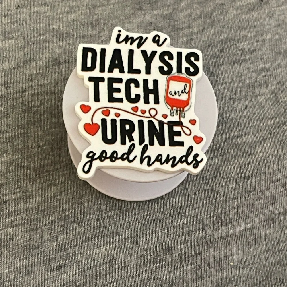 Dialysis Tech Phone Accessory with Heart Design